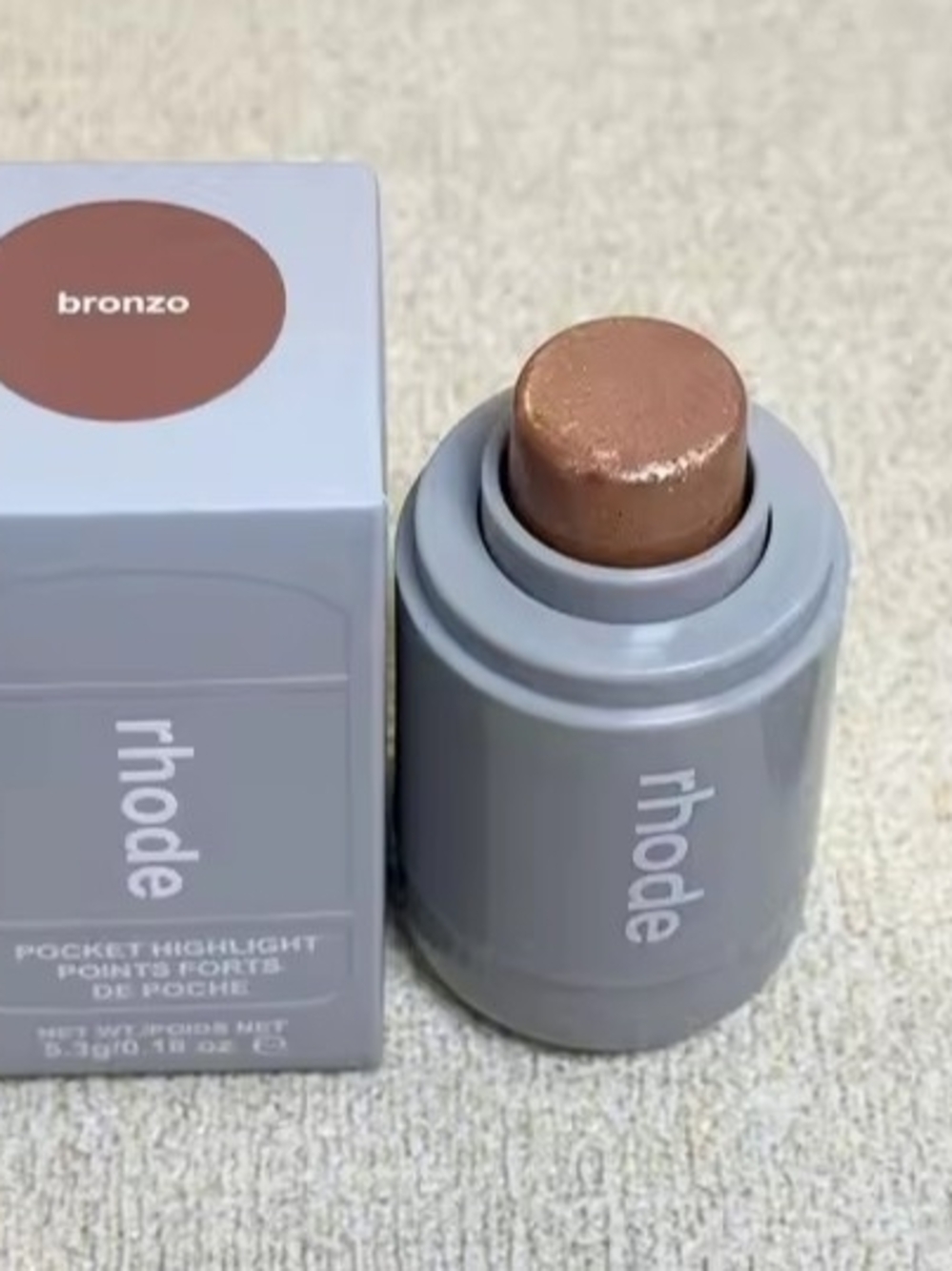RHODE Bronzo Pocket Highlight Stick - Shimmery Bronze Glow